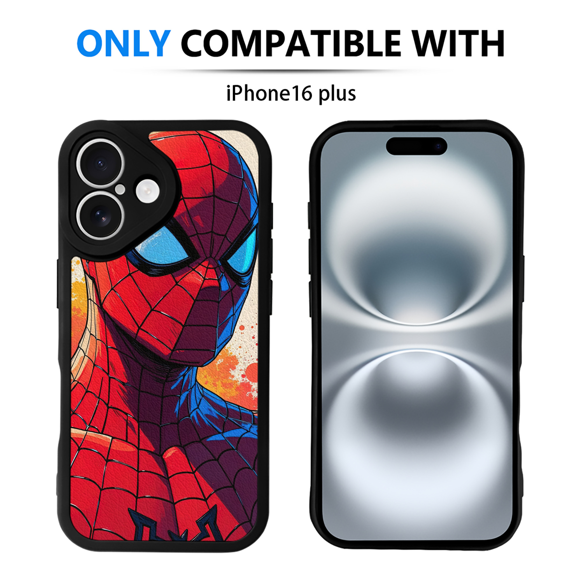 Spider Man スパイダーマン 【iPhone 16シリーズ対応】シリコンスマホケース（レザー調） 材質：シリコン